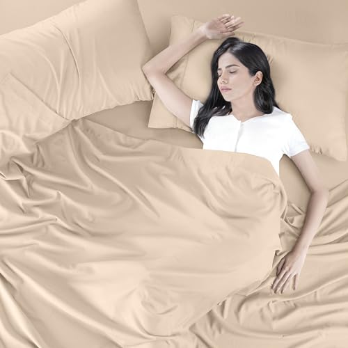 Utopia Bedding Queen Bed Sheets Set - 4 Piece Bedding - Brushed Microfiber - Shrinkage and Fade Resistant - Easy Care (Queen, Ivory)