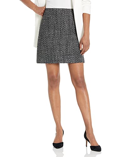Theory Women's Tweed Mini Skirt, Black Multi, 0