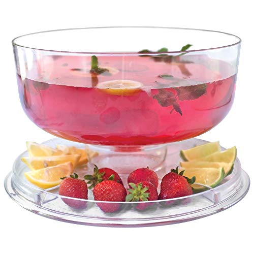 Cake Stand with Dome Cover, 6-in-1 Multi-Purpose Use, Cake Stand with Lid, Serving Platter, Punch Bowl, Desert Platter and More, BPA Free