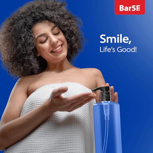 Bar5F Empty Shampoo Bottles with Pumps (2-Pack 32oz/1Liter/Large) BPA-Free PETE1 Plastic Bottle Crystal-Clear
