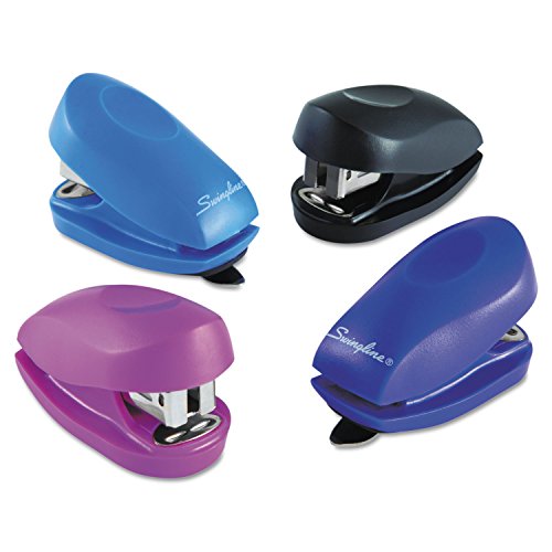 Swingline Tot Mini Stapler, 12 Sheet Capacity, Jam Free, includes 1000 Staples and Built-In Staple Remover, Black (79171)