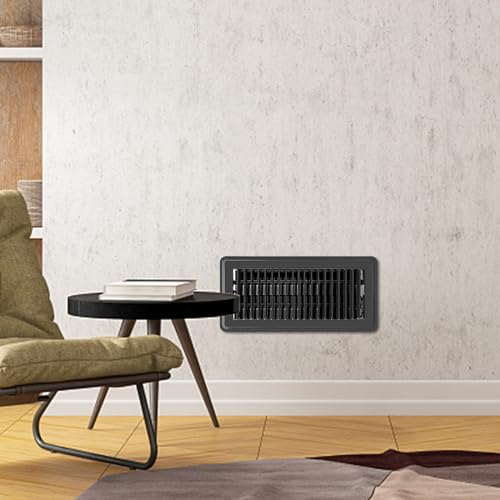Gmurnai 4x12 Floor Vents Heavy Duty Floor Registers, Floor Air Vent Covers 4 X 12 for Home Floor Wall Ceiling, Rust Proof Finish Registers Grilles & Vents (1, Brown, 4x12 Inches)