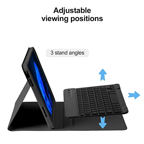 BQSS for iPad 10th Generation Keyboard Case 10.9“2022, Slim Smart Keyboard Case for iPad 10th Gen 2022,Detachable Wireless Keyboard,Pencil Holder(Black)