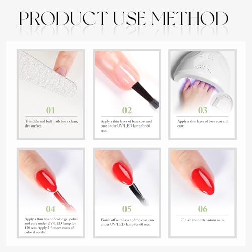 Double Rhythm 15ML Gel Nail Polish Pure Sheer Same Color Same Bottle Soak Off Gel Polish Art Manicure Salon DIY at Home for Women (Milky Orange-A1394)