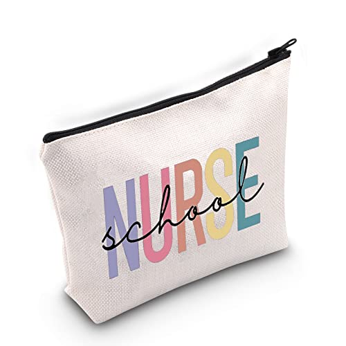 BLUPARK Nurse Working Cosmetic Bag Nurse Gifts Nursing Gift Nurse Survival Kit Zipper Pouch (School Nurse bag)