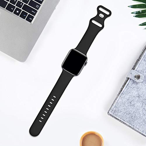 Sport Bands Compatible with Apple Watch Bands 38mm 40mm 41mm 42mm 44mm 45mm 49mm,Soft Silicone Waterproof Strap for iWatch Ultra2 Series 9 Ultra 8 7 6 5 4 3 2 1 SE Women Men