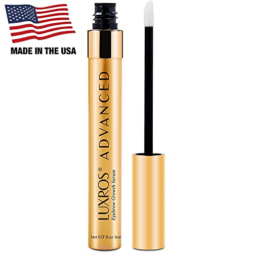 LUXROS Advanced Growth Serum for Full, Thick Eyebrows - USA Made, See Results in 4-8 Weeks (5 ml)