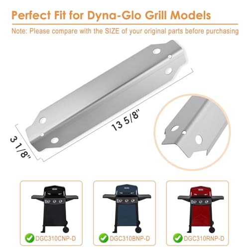 AJinTeby Grill Replacement Parts for Dyna Glo DGC310CNP-D, DGC310BNP-D, DGC310RNP-D Grill Models, Stainless Steel Grill Heat Plate, Heat Shields, Burner Cover for Dyna-Glo 3-Burner Grills, 3 Pack