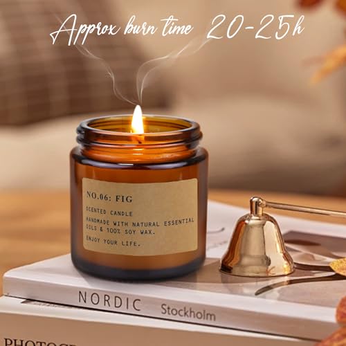 8 Pack Candles for Home Scented, Aromatherapy Jar Candle Gifts for Women, Natural Soy Wax Amber Candles Set, Scented Candles Set for Birthday Valentine Mother's Thanksgiving Day Present