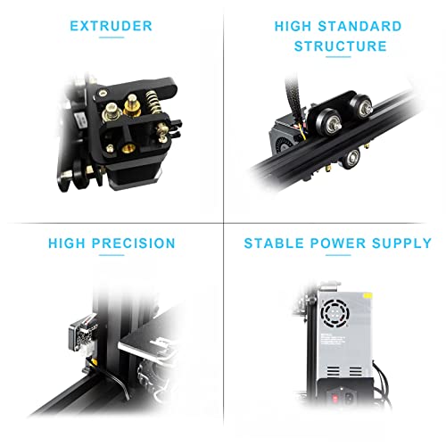 Official Creality Ender 3 3D Printer with Resume Printing Function and Stable Power Supply, High Precision Printing and High-standard V-profiles DIY 3D Printers Printing Size 8.66*8.66*9.84 inches
