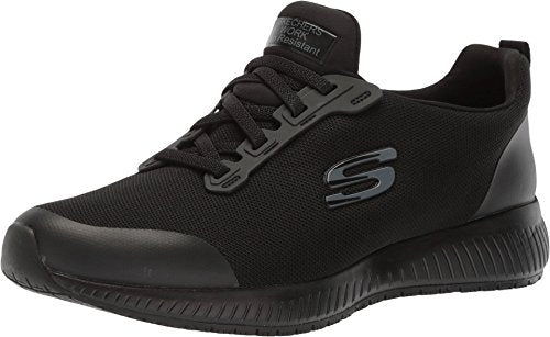 Skechers Women's Squad SR Food Service Shoe, Black, 9.5