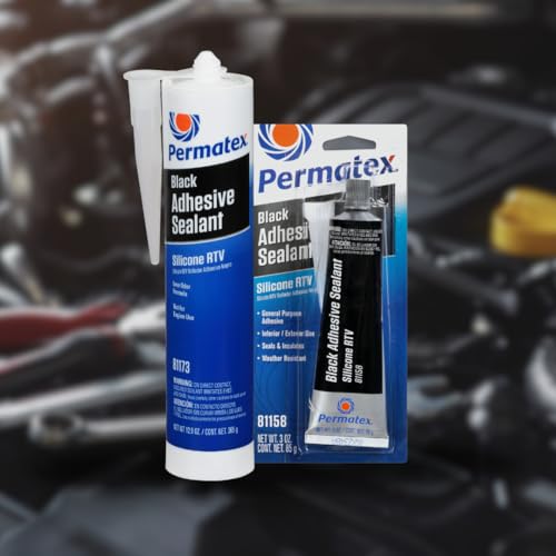Permatex 81158 Black Silicone Adhesive Sealant, 3 oz. Tube, Pack of 1