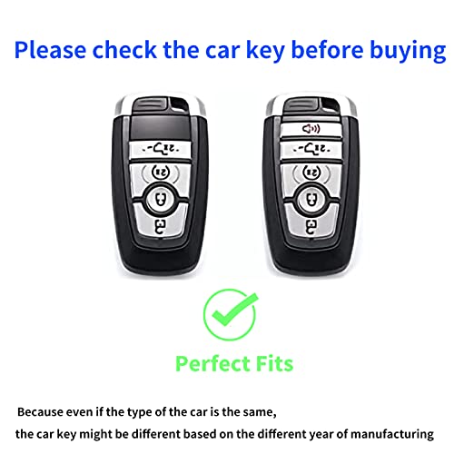 LCXJMWKL for Ford Key Fob Cover,Compatible with Ford Fusion F150 F250 F350 F450 F550 Edge Explorer Smart Key Premium Soft TPU Anti-dust Full Protection