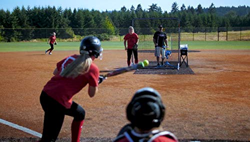 Jugs BP1 Baseball/Softball Combo Pitching Machine — Throws Baseballs or softballs up to 70 mph. Set up for Baseball or Softball, This Machine Throws from a Realistic delivery Height.