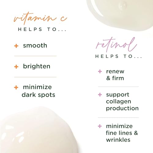 Tree of Life Facial Skin Care Set, Brightening, Firming, Hydrating, Dry Face, Dermatologist Tested - Vitamin C Serum (Brightens) + Retinol Serum (Smooths) - Skin Care Kit, 2 count of 1 Fl Oz