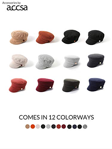 accsa Womens Fashion Newsboy Cap Bakerboy Cabbie Gatsby Pageboy Visor Beret Hat Orange