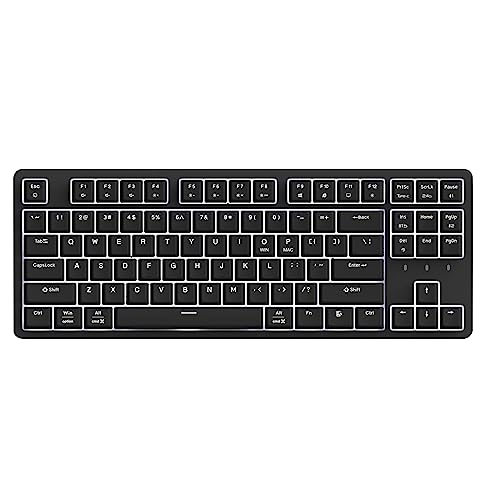 IROK FE87/104 Pro Wireless hot-swappable Gaming Keyboard, backlighting Mechanical Keyboard, Silenced Construction, Bluetooth/2.4G/Wired for Windows PC Gamers Black-Brown Switch