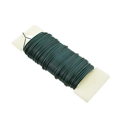 HAHIYO 26Gauge Silver Wire - 1 Roll, 38 Yards (115 Feet) Flexible Floral Wire for Crafts, Christmas Wreaths, Tree & Flower Arrangement, Wedding DIY