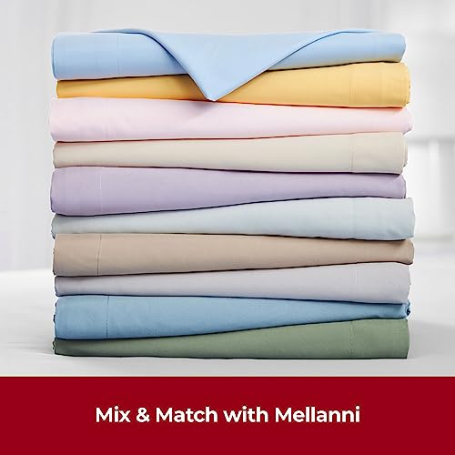 Mellanni Split King Sheets Set - 5 PC Iconic Collection Bedding Sheets & Pillowcases - Hotel Luxury, Extra Soft, Cooling Bed Sheets - for Women, Men, Kids & Teens (Split King, Sky Blue)