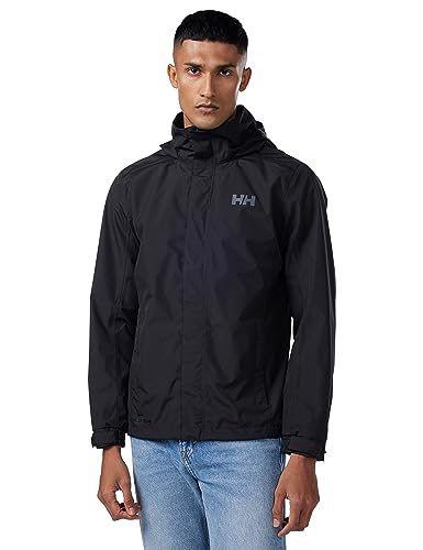 Helly Hansen Men's Dubliner Waterproof Windproof Breathable Rain Coat Jacket, 597 Navy, Small