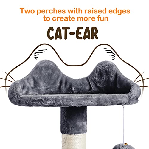 Topeakmart 70 inches Cat Tree Tower with Scratching Post for Large Cats Activity Center Climber Tower Stand Furniture