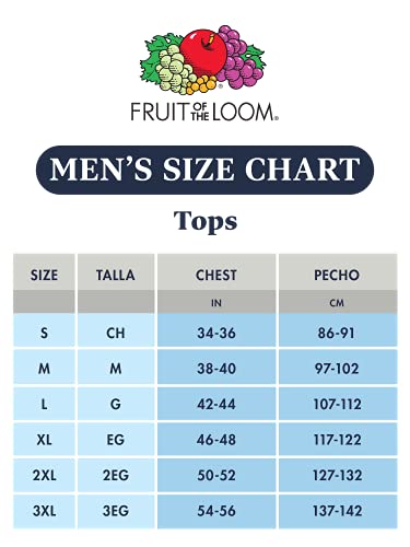 Fruit of the Loom Men's Stay Tucked Crew T-Shirt - Large - White (Pack of 6)