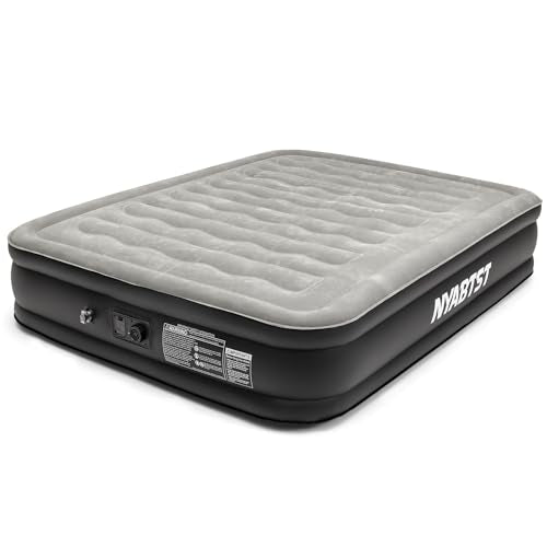 Nyabtst Air Mattress Queen with Built in Pump 16" Twin air Mattress, Soft Flocked Air Mattress with Automatic Inflation and deflation Function Very Suitable Guests Overnight,Camping and Family Game