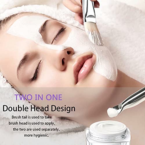 NIZJX Silicone Face Mask Applicator Double-Ended 3 Pcs Mask Applicator Tool Soft Facial Mask Brushes for Mud, Clay, Charcoal Mixed Mask, Soft Bristle Makeup Brush for Powdered Liquid Makeup