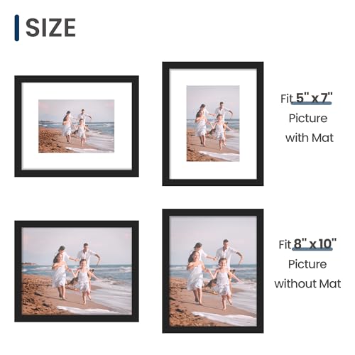 ENJOYBASICS 18x24 Picture Frame, Display Poster 16x20 with Mat or 18 x 24 Without Mat, Wall Gallery Photo Frames, White, 2 Pack