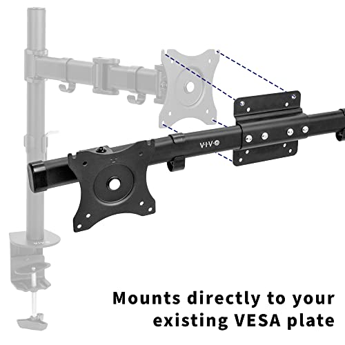 VIVO Dual VESA Bracket Adapter, Horizontal Assembly Mount for 2 Monitor Screens up to 27 inches, MOUNT-VW02A
