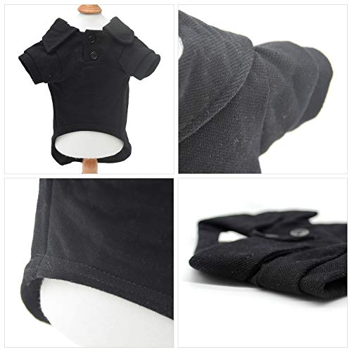 lovelonglong Basic Dog Polo Shirts Premium Cotton, Polo T-Shirts for Large Medium Small Dogs with a Two-Button Collar Blank Color Yellow XXL