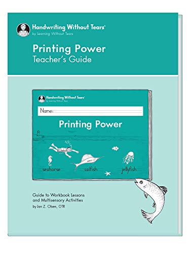Learning Without Tears - Printing Power Teacher's Guide, Current Edition - Handwriting Without Tears Series - 2nd Grade Writing Book - Writing and Language Arts Lessons - for School or Home Use