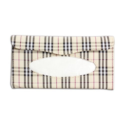 Car Tissue Holder Visor Tissue Holder Tissue Car Holder Plaid Paper Towel Napkin Holder Box Tissue Case Cover for Car Sun Visor Napkin Holder