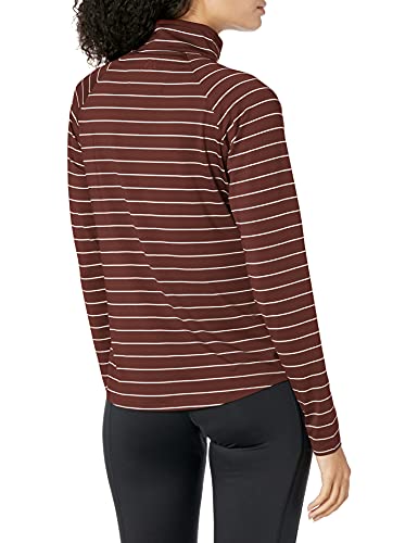 Cutter & Buck Women's Moisture Wicking UPF 50+ Long Sleeve Evie Half Zip Pullover, Bordeaux, XSmall