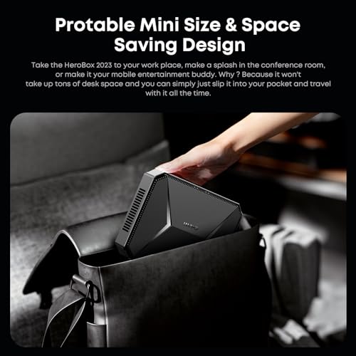 CHUWI Mini PC HeroBox, Intel N100(Up to 3.4GHz), 8GB LPDDR5 RAM 256GB M.2 SSD, Windows 11 Mini Computer, Quad Core, 4K Dual Display/WiFi 6 /BT5.2 /RJ45 Ethernet/VESA/USB 3.0/VGA/HDMI/Up to 2TB SSD