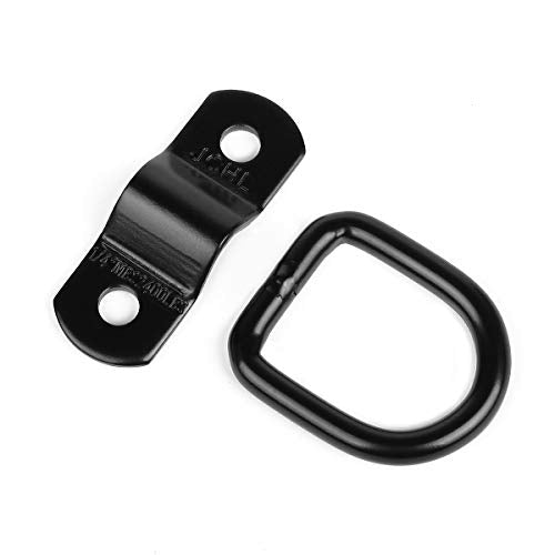 JCHL D Rings Tie Down Anchors Hooks for Trailer Truck Bed Bracket Enclosed Points Pickup Camper Surface Mount D-Ring Heavy Duty 1/4" 2400 Pound Capacity (10-Pack)
