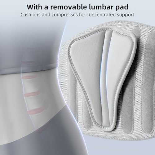FREETOO Back Brace for Lower Back Pain Women with Bionic Support System, Adjustable Knitted Lumbar Support Belt, Breathable Mesh Design with Lumbar Pad,for Herniated Disc,Sciatica,Scoliosis - Size Small