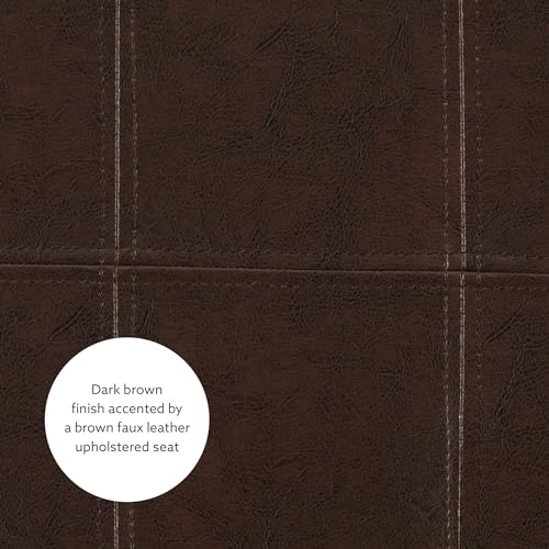 Linon Home Décor Kingston, 32" x 18.75" x 13.25", Model Number: 55816BRNPU-01-KD-U