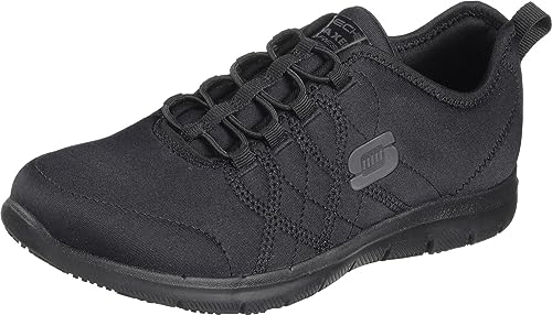 Skechers Women's Ghenter Srelt Work Shoe, Black, 8.5 M US
