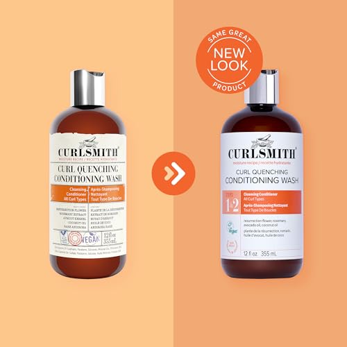 CURLSMITH - Curl Quenching Conditioning Wash - Vegan Cowash 2 in 1 Conditioner and Shampoo for Wavy, Curly and Coily Hair (32oz)