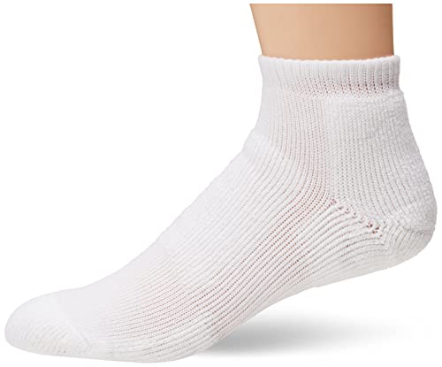 Thorlos WMM Max Cushion Walking Low Cut Socks, White, Medium
