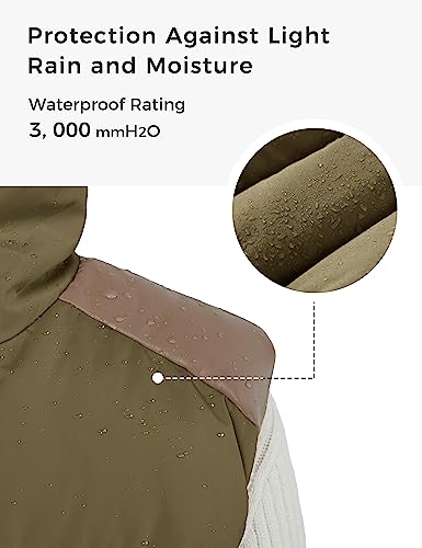 ZSHOW Women's Sport Casual Vest Warm Thick Hooded Puffer Vest(Army Green,Small)