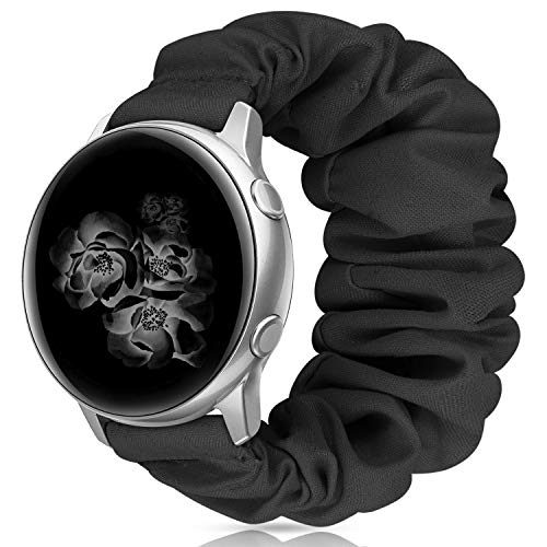 20mm 22mm Scrunchies Watch Bands, Elastic Replacement Bands for Samsung Galaxy Watch 4 5 Pro 6 7 Classic Galaxy Active 1 2 40mm 44mm for Women BPP-M