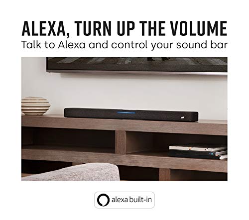 Polk Audio React Sound Bar, Dolby & DTS Virtual Surround Sound, Next Gen Alexa Voice Engine with Calling & Messaging Built-in, Expandable to 5.1 with Matching React Subwoofer & SR2 Surround Speakers