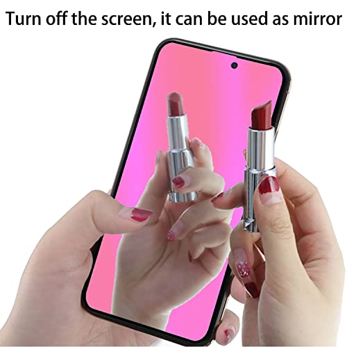 BWEDXEZ 2 Pack Anti-Blue Privacy Tempered Glass for iPhone 15 / iPhone 16 Mirror Anti-Spy Screen Protector Anti-Peeping Film Electroplated Gradient Colorful 6.1 inch