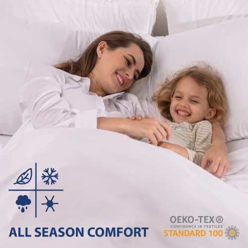 Swift Home Smart Sheets, Ultra Soft Brushed Microfiber 4-Piece Sheet Set, Fitted Bed Sheet with Side Storage Pockets – Navy, Full