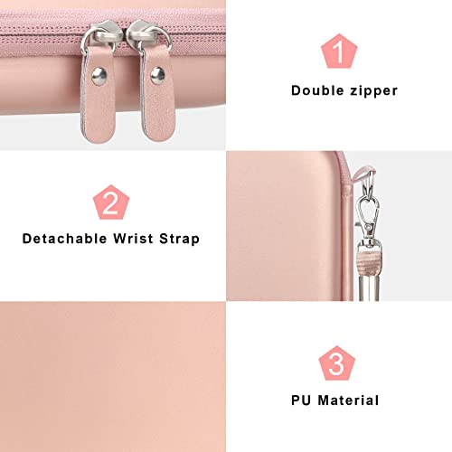 Canboc Carrying Case for KODAK Printomatic Digital Instant Print Camera, Mesh Bag fit Photo Paper, Cable, Rose Gold