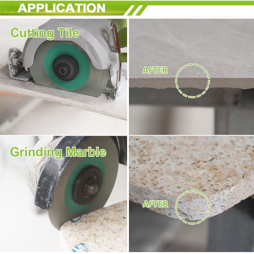 FACHLICH Diamond Tile Saw Blade 4-1/2" 115mm Cut Off Wheel for Cutting and Grinding Porcelain Ceramic Tile Marble Artificial Stone