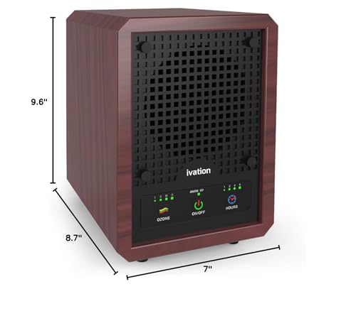 Ivation 5-in-1 Air Purifier & Ozone Generator For Up to 3,500 Sq/Ft, Ionizer & Deodorizer – Included 2 UV Lights, Photo-Catalytic and Carbon Filters, Eliminates Odors from Pets, Smoke, Food & More