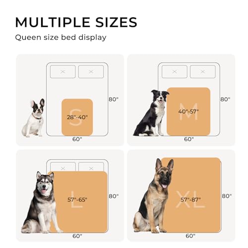 Luciphia Waterproof Blanket for Large Dogs Liquid Proof Furniture Protector Washable Pet Reversible Bed Cover for Couch Soft Sherpa Fleece Cat Blanket Light Grey Small(40" x 28")